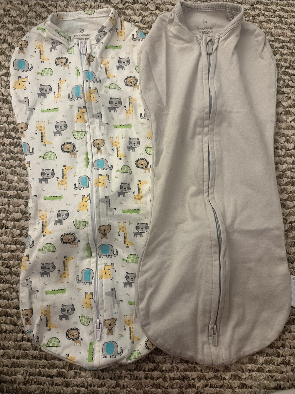 SwaddleMe Sleep Sacks in White & Animal Print
